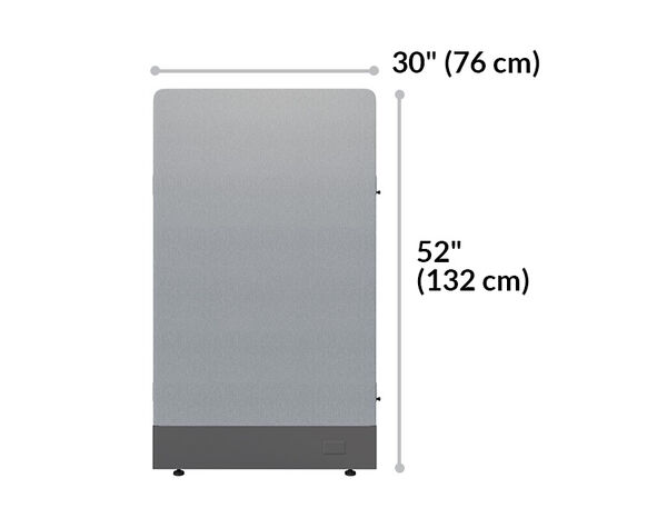 cube panel is thirty inches long and fifty two inches tall